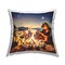 Fireside Friends Bear Outdoor Printed Pillow Design by Alina Georgescu, 18 x 7 x 18